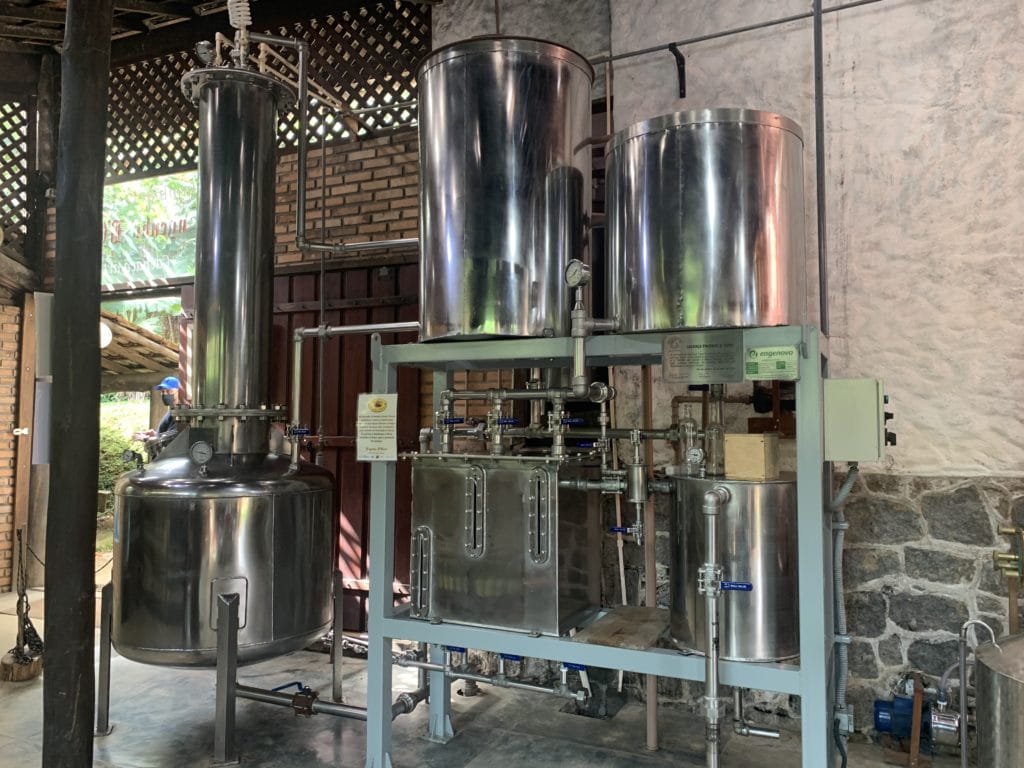 Vacuum-distillation machine at the still in Paraty