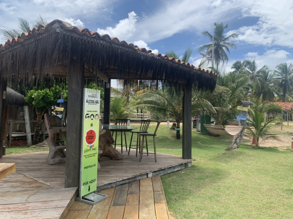Lounge area at Cabana do João, Praia do Cassange