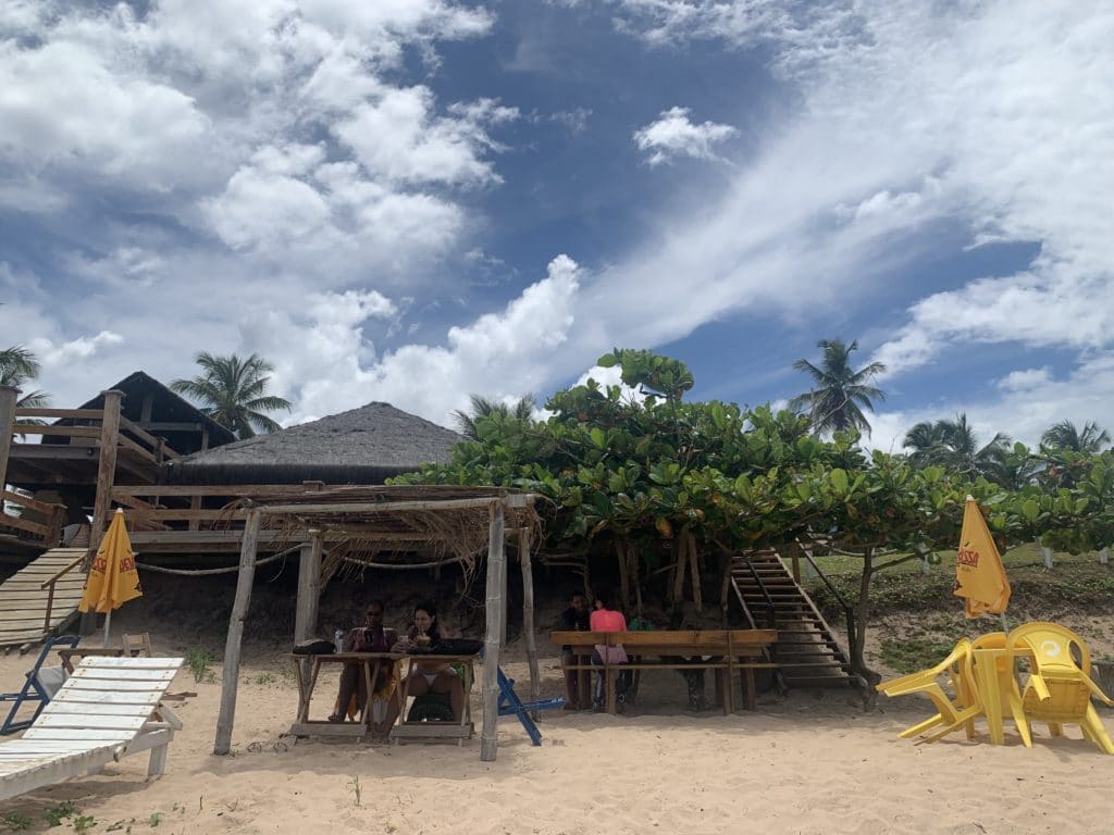 Beach tent at Cabana do João, Praia do Cassange