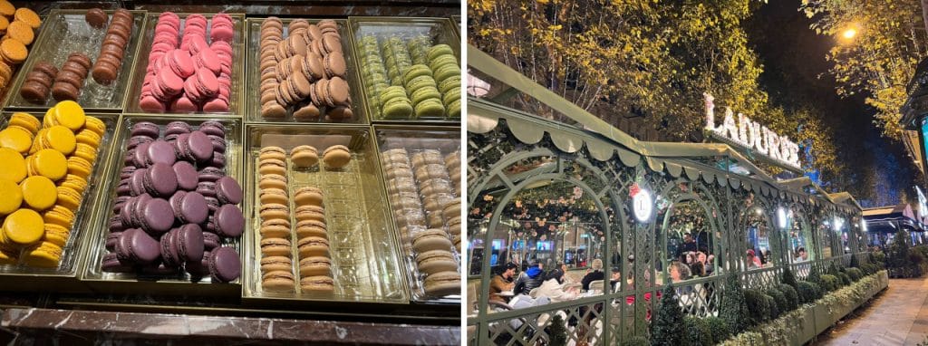 Macarons and a look at the Ladurée restaurant