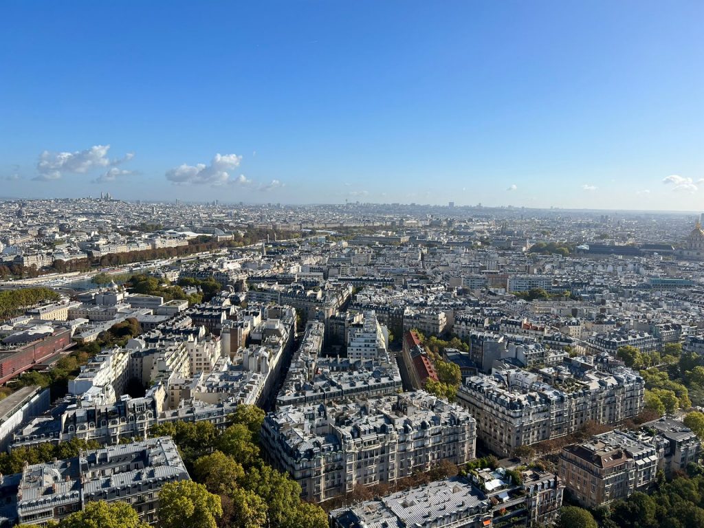 View from the top of the Eiffel Tower, Paris