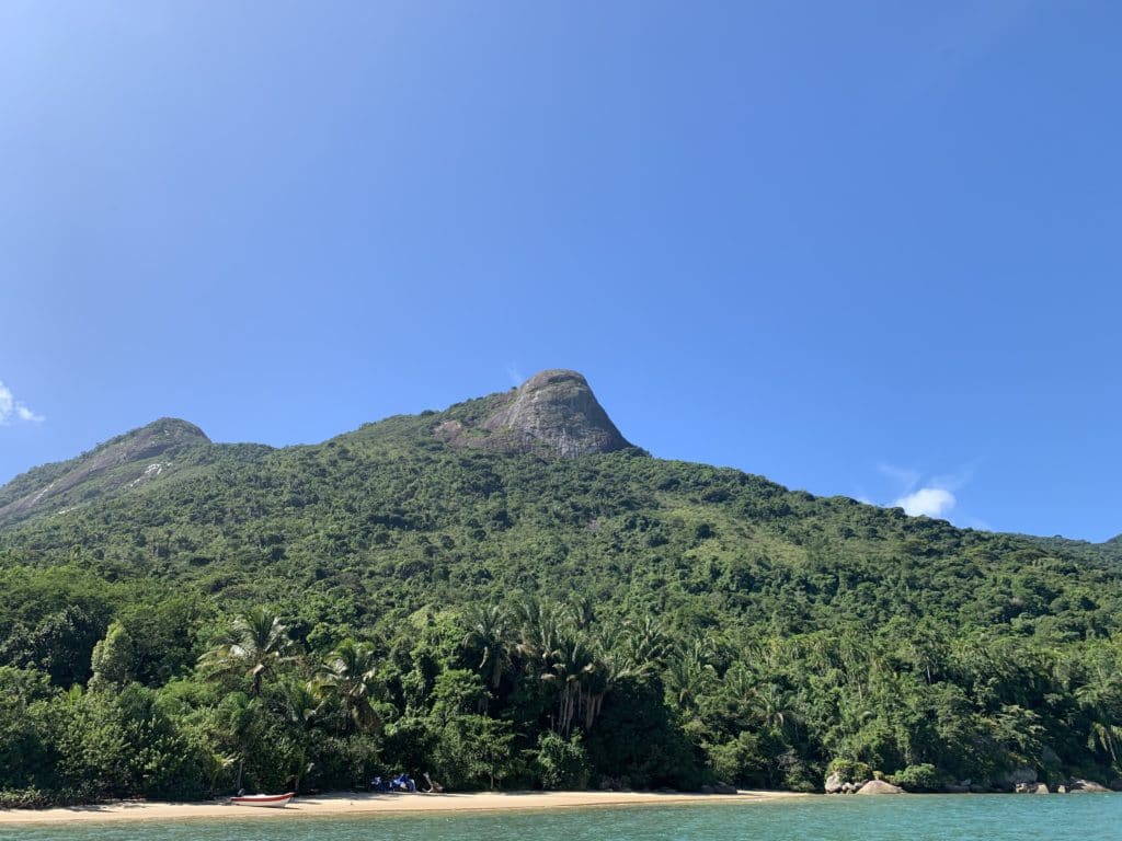 Pico do Pão de Açúcar, seen from the boat at Saco do Mamanguá