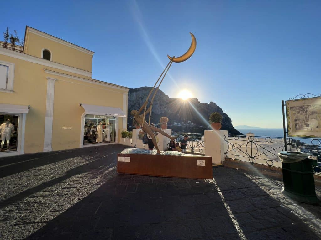 Sunset at Piazza Umberto I, Capri