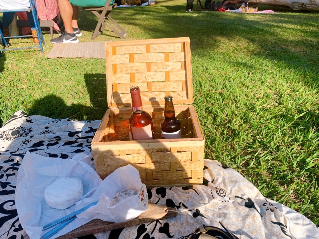 Picnic setup at Queijaria Pé do Morro