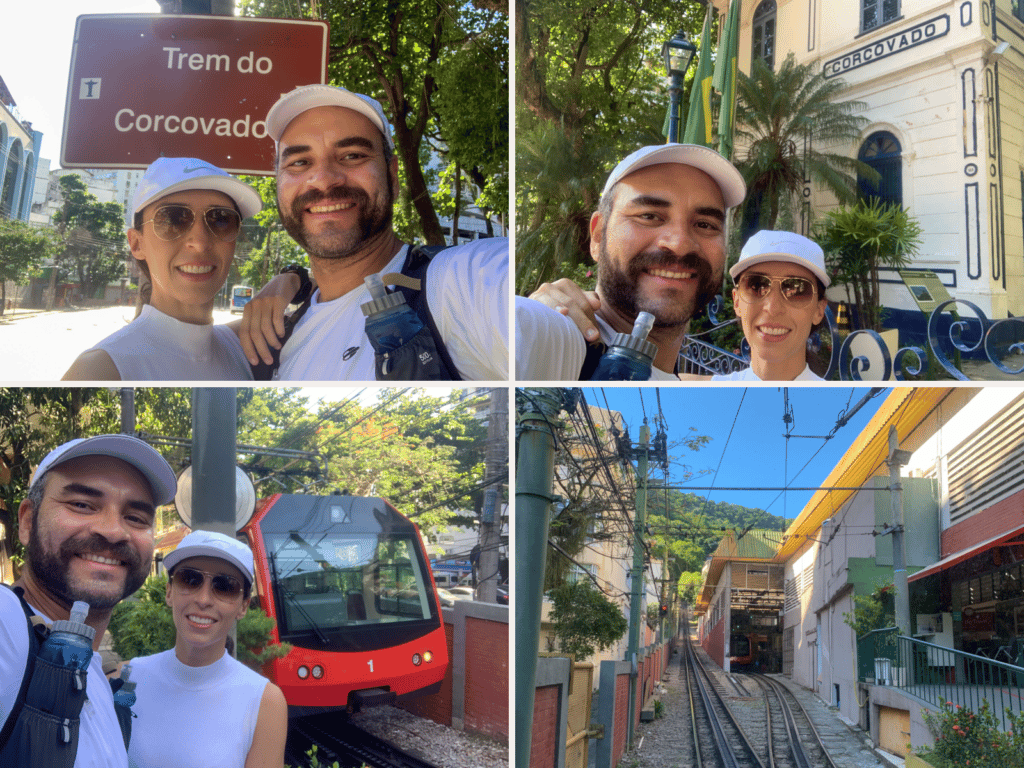 Signage for the Corcovado train