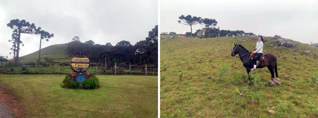 Horseback ride at Cabanas do Casarão, Cambará do Sul
