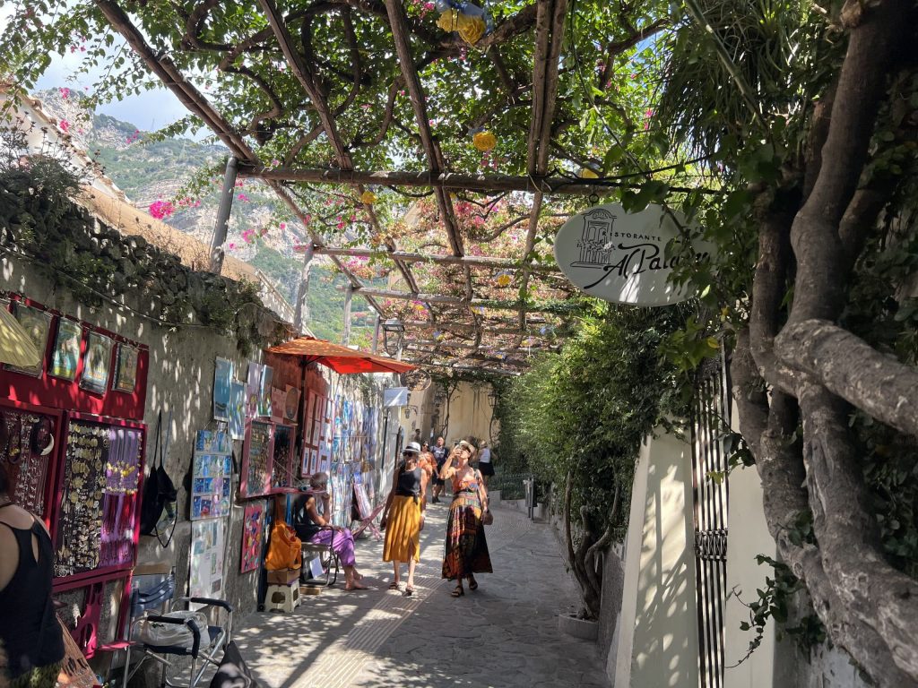 Covered street in Positano