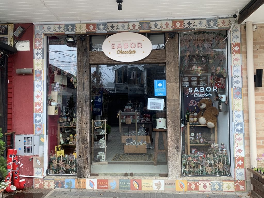 Sabor Chocolate and its colorful shops