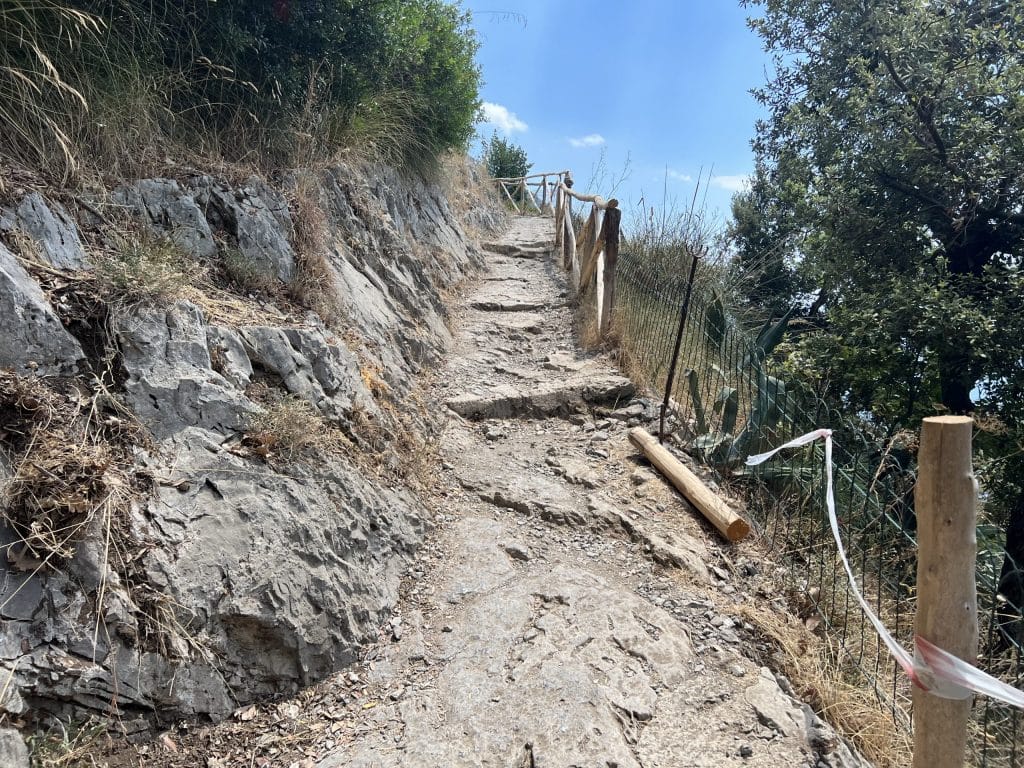 Protective barriers along the Sentiero degli Dei