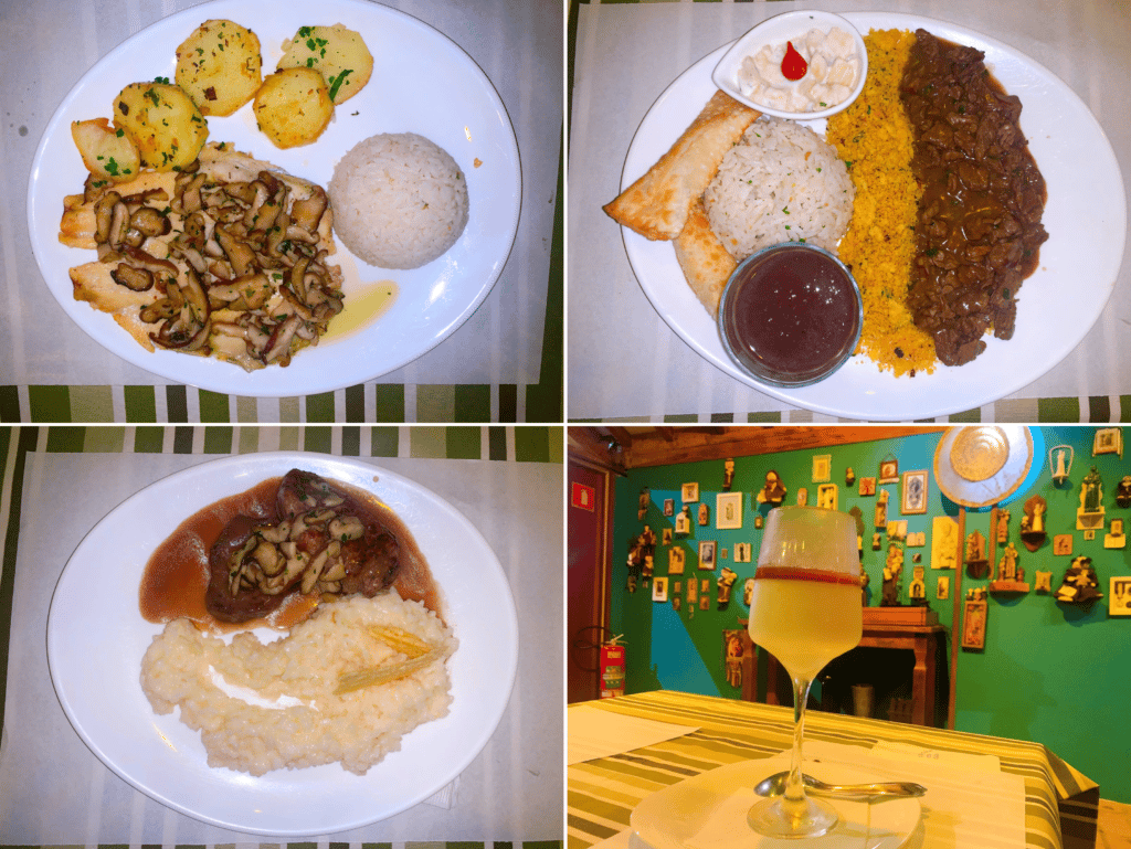 Dishes at Canto da Gula