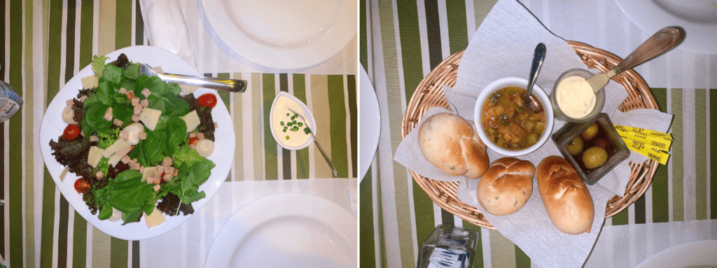 Starters we ordered at the restaurant