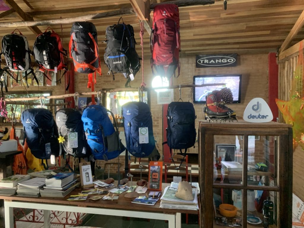 Sports gear for sale at Cervejaria Bauzeira