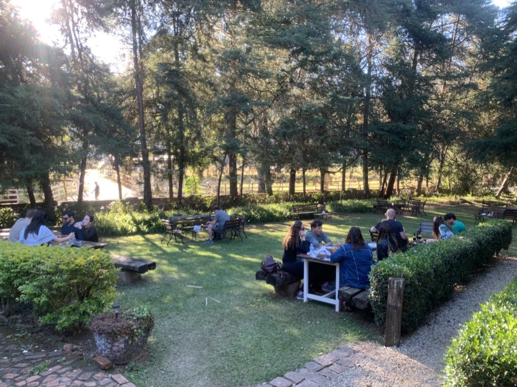 Garden restaurant at Cervejaria Bauzeira