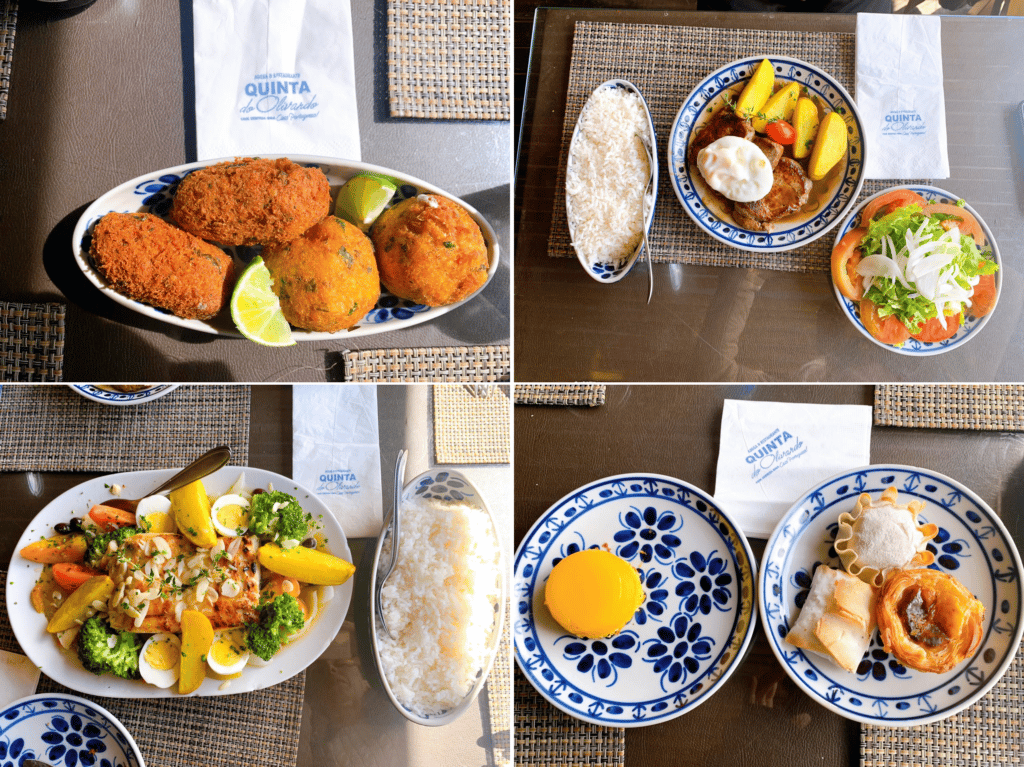Wonderful dishes at Quinta do Olivardo