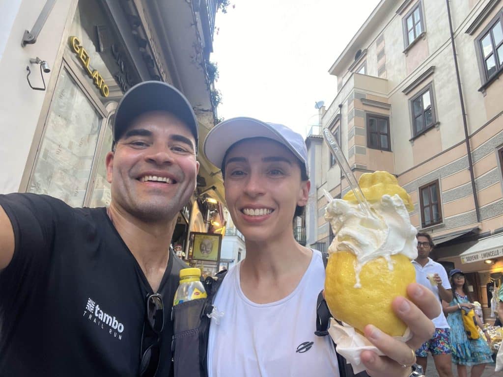 Lemon ice cream in Amalfi