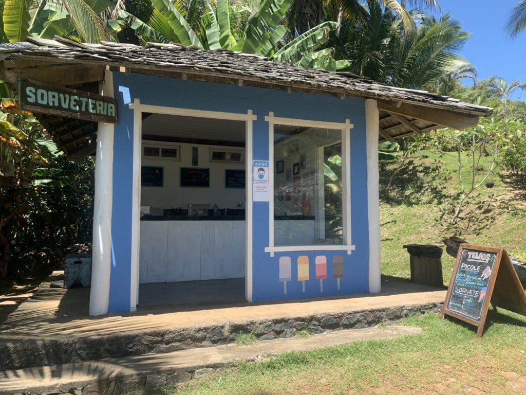 Ice cream shop at Praia de Itacarezinho, Itacaré