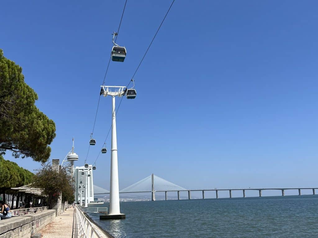 Cable car over Parque das Nações, Lisbon