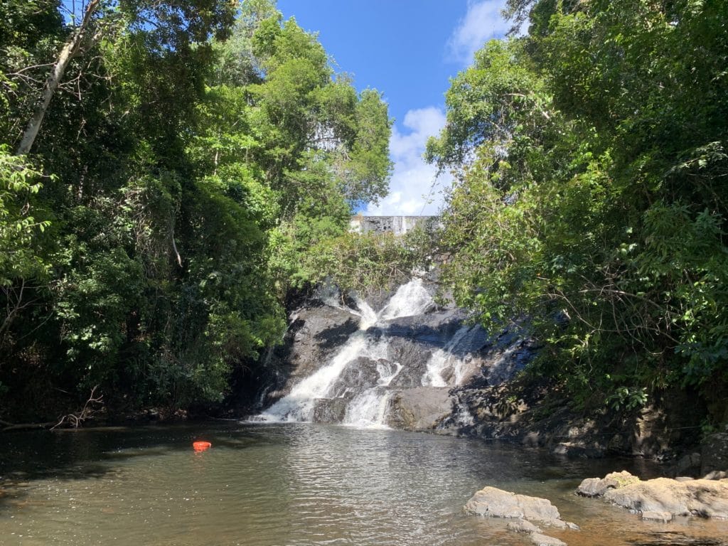 View of Cachoeira da Usina, on the trail to Praia de Jeribucaçu, Itacaré